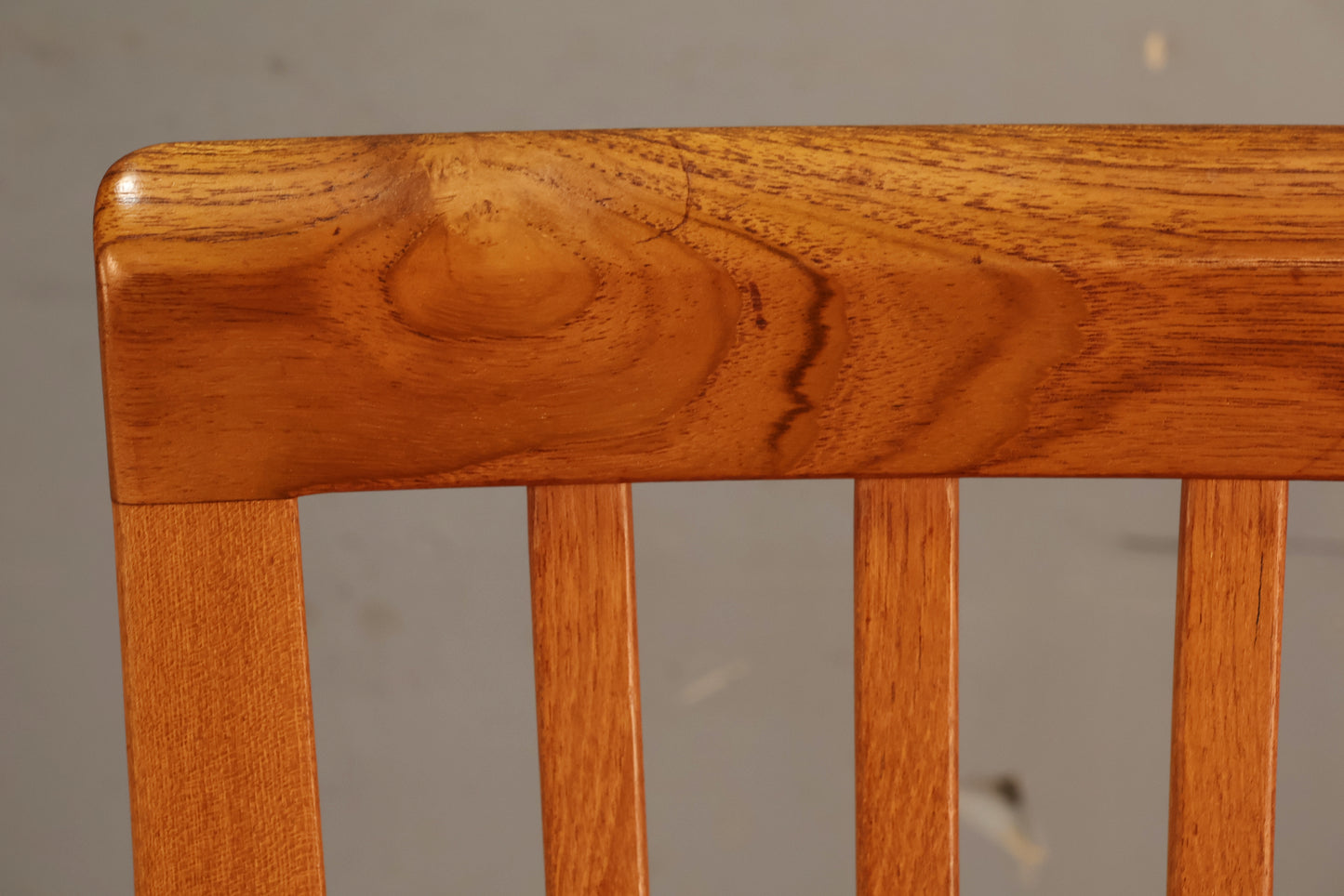 Teak & Taupe Side Chair