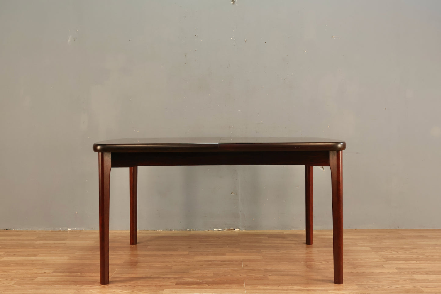 Danish Rosewood Dining Table with Built-In Leaf