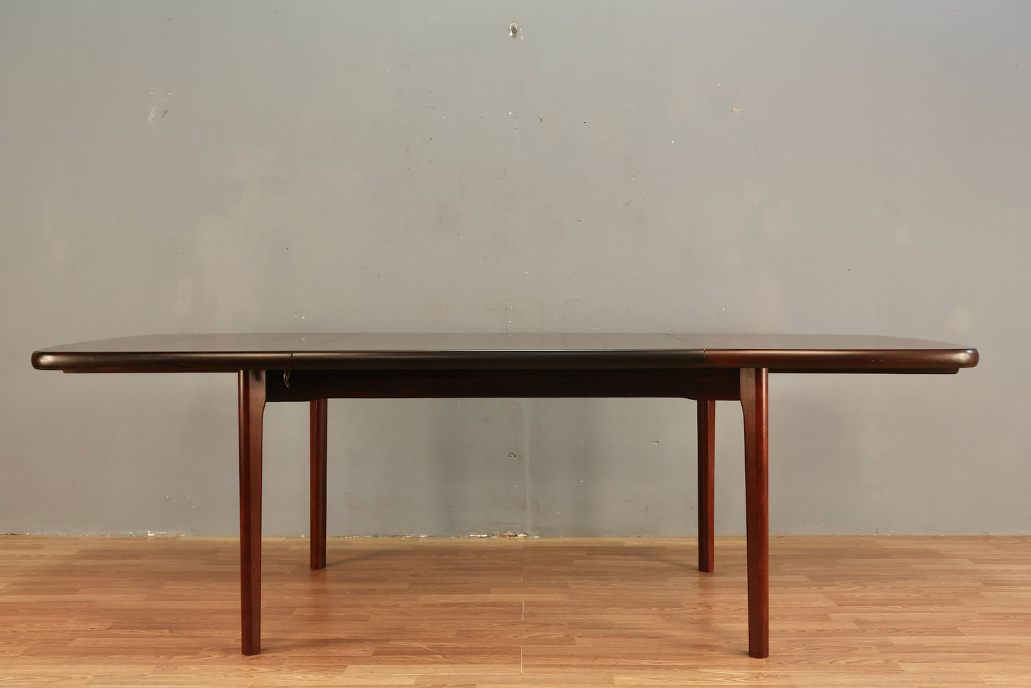 Danish Rosewood Dining Table with Built-In Leaf