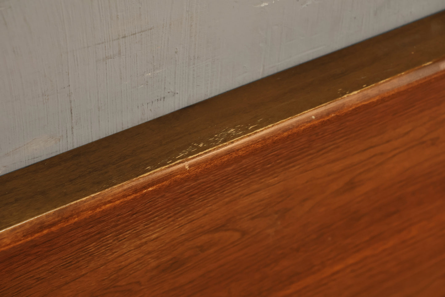 Mid Century Walnut Cutouts Twin Headboard