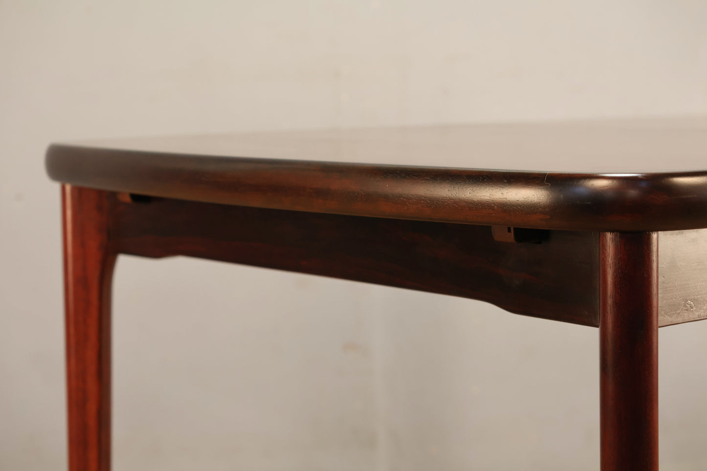 Danish Rosewood Dining Table with Built-In Leaf