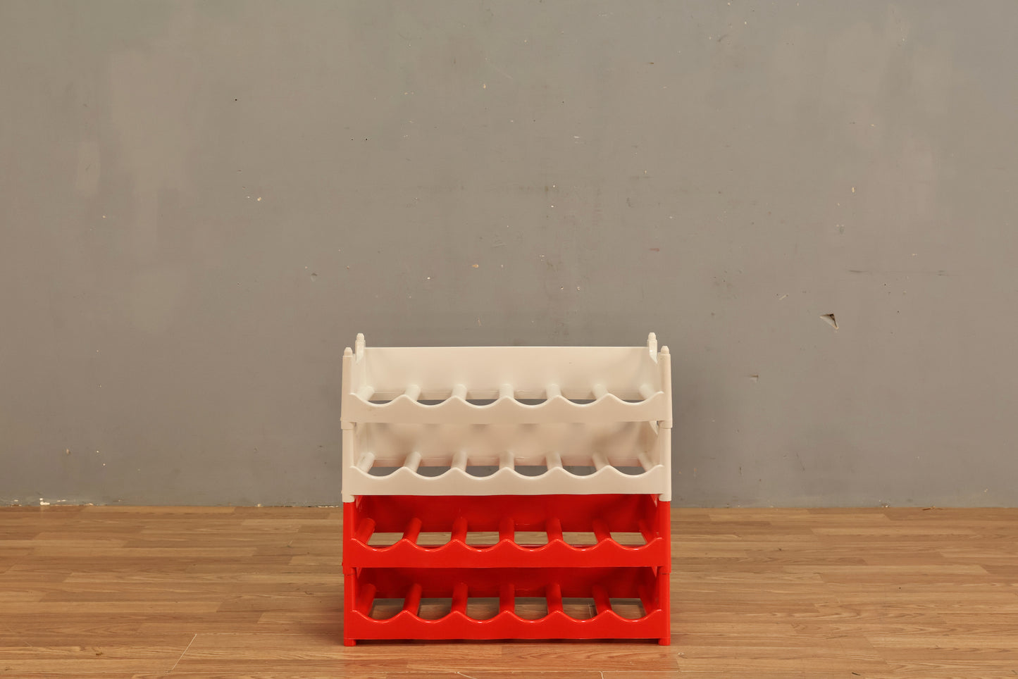 Peppermint Plastic Stacking Wine Rack