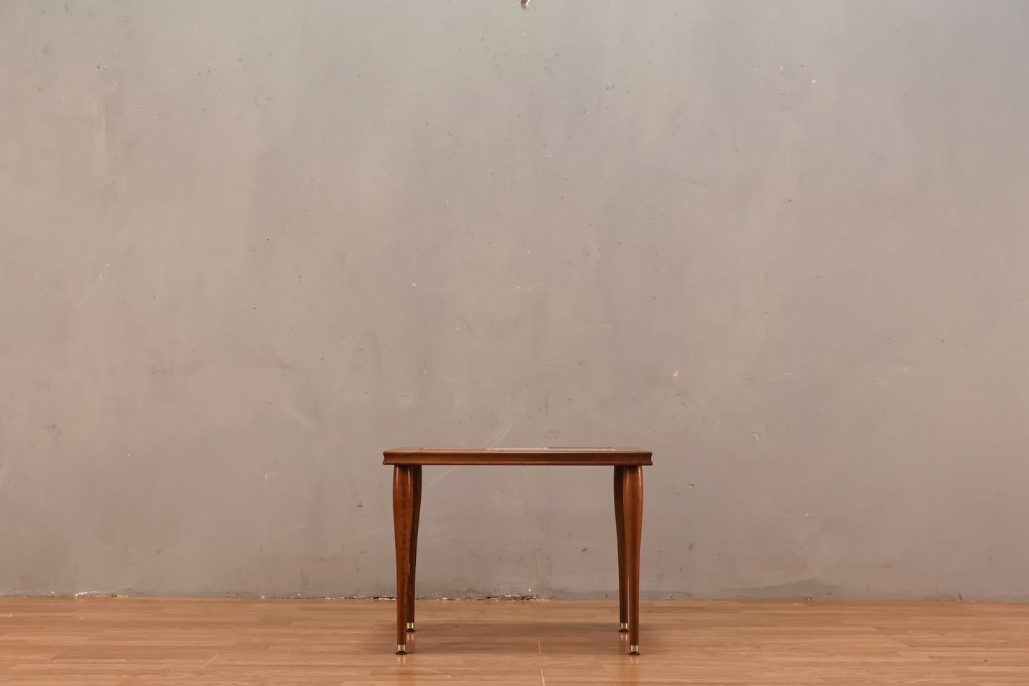 Mid Century Walnut & Tile Rectangular End Table - ONLINE ONLY