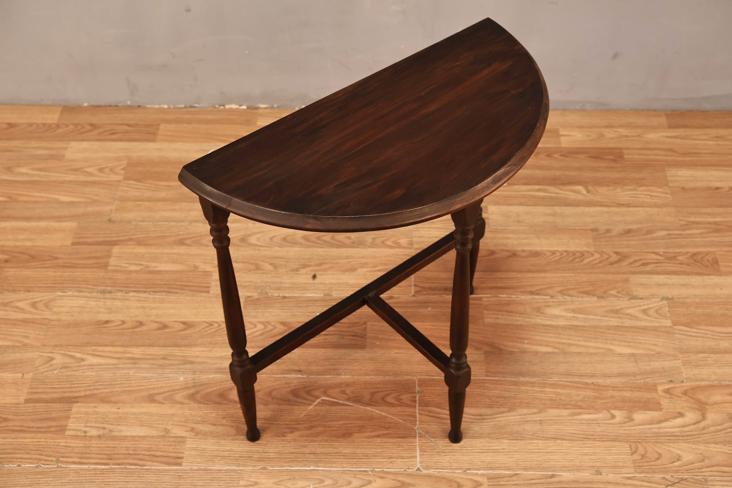 Slim Dark Demilune Side Table - ONLINE ONLY