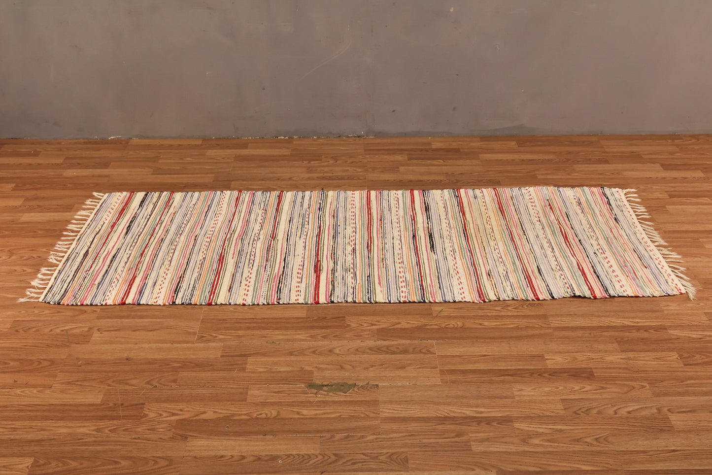 Multicolored Chindi Runner Rug