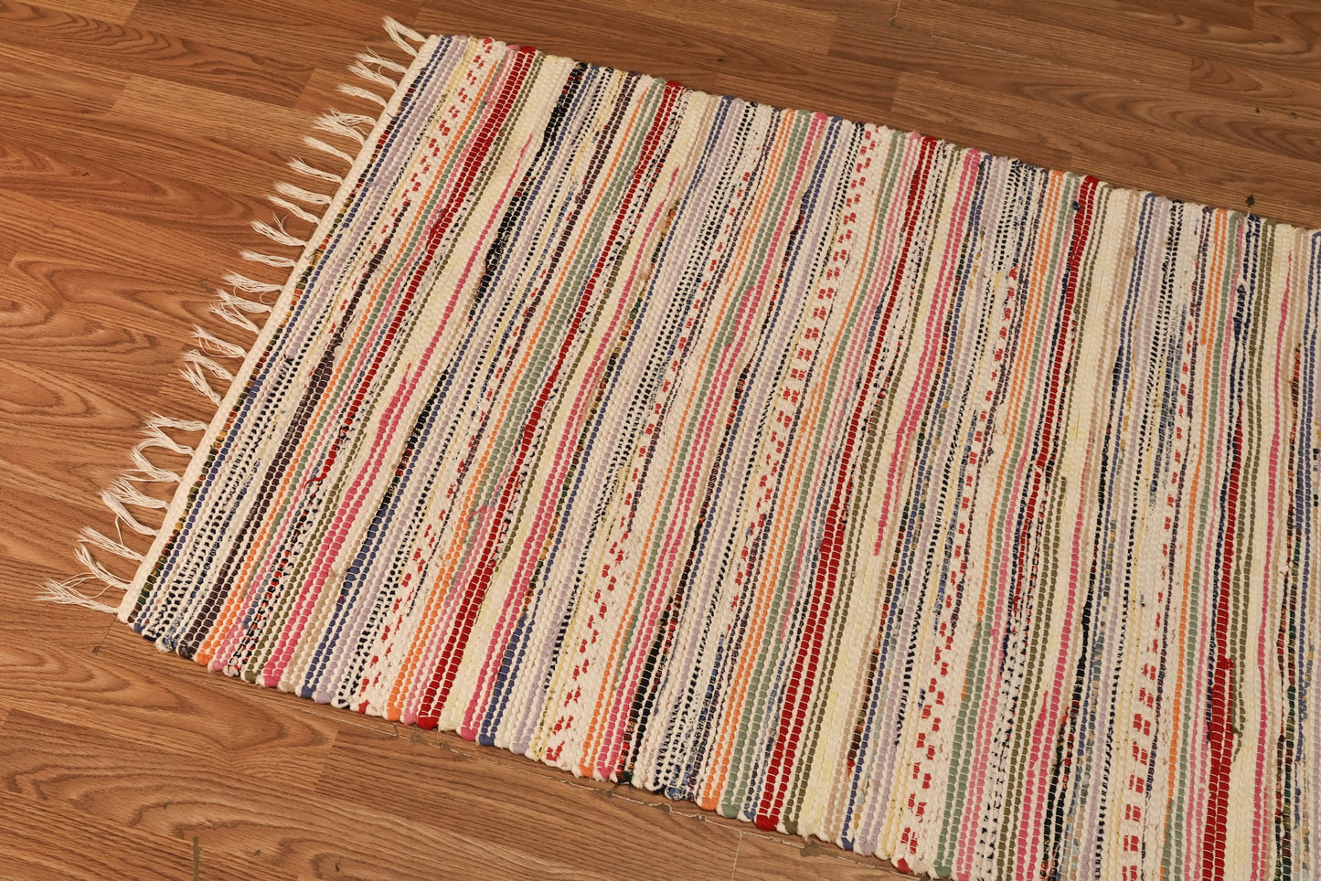 Multicolored Chindi Runner Rug