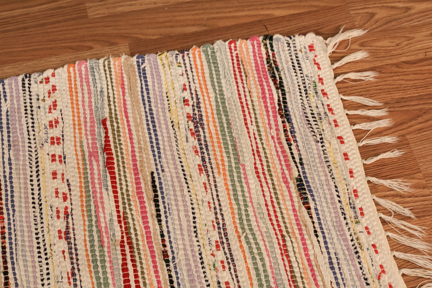 Multicolored Chindi Runner Rug