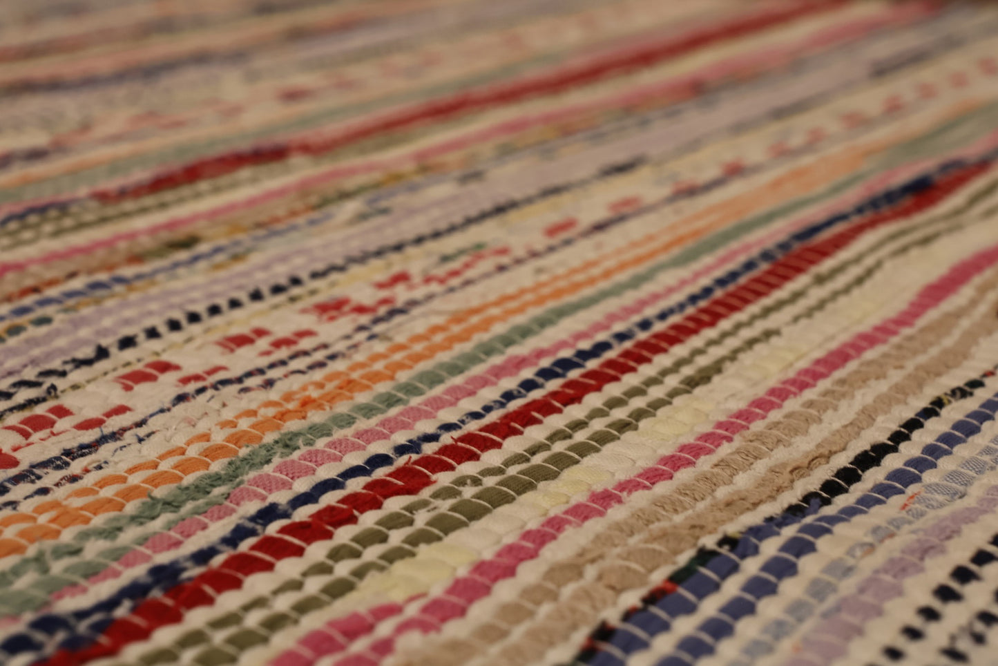 Multicolored Chindi Runner Rug