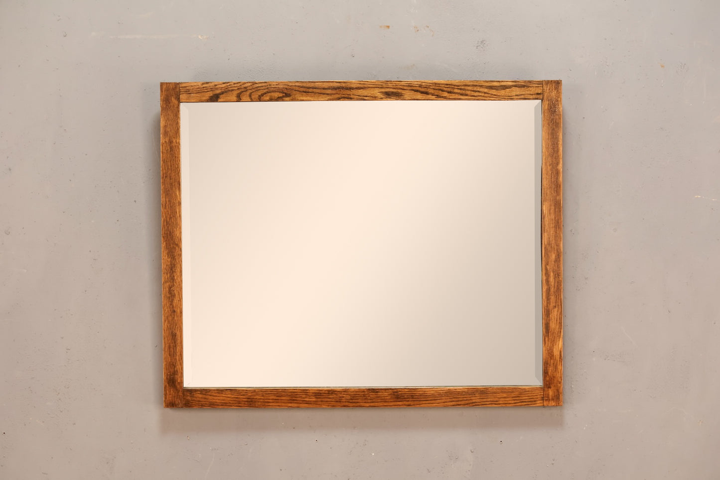Oak Beveled Mirror - ONLINE ONLY
