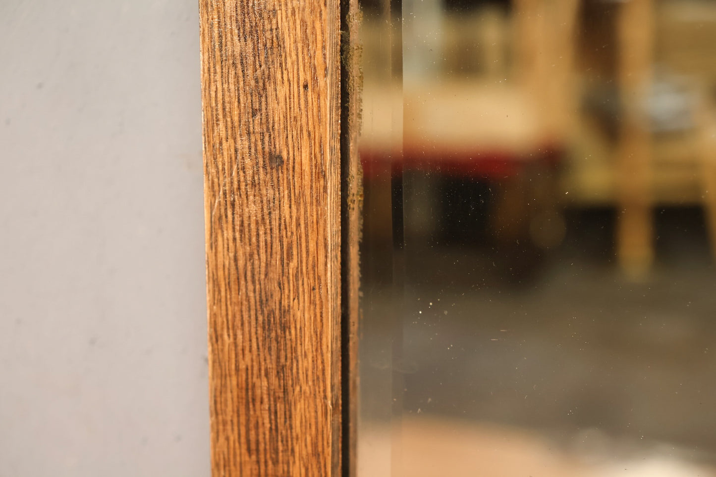 Oak Beveled Mirror - ONLINE ONLY