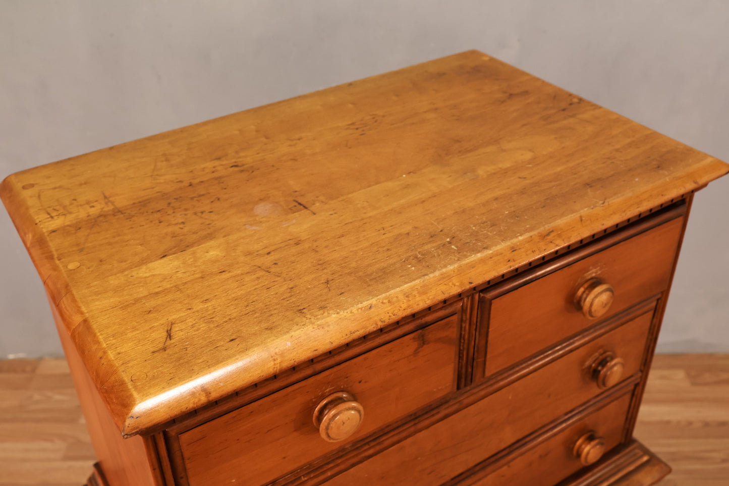 Country Maple 6-Drawer Highboy Dresser