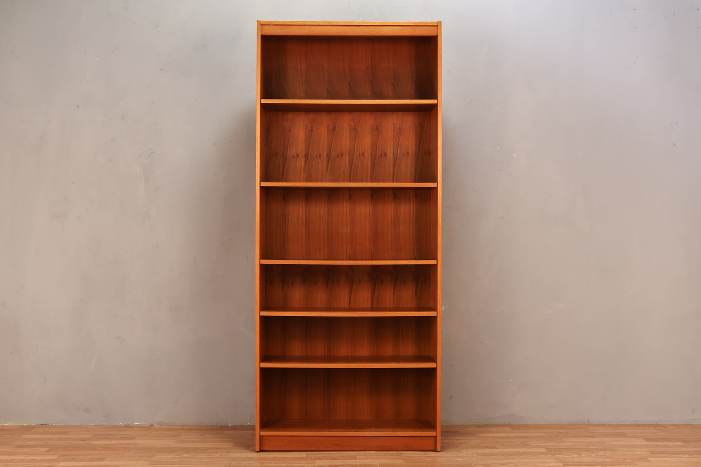 Tall Teak 6-Tier Bookshelf - ONLINE ONLY