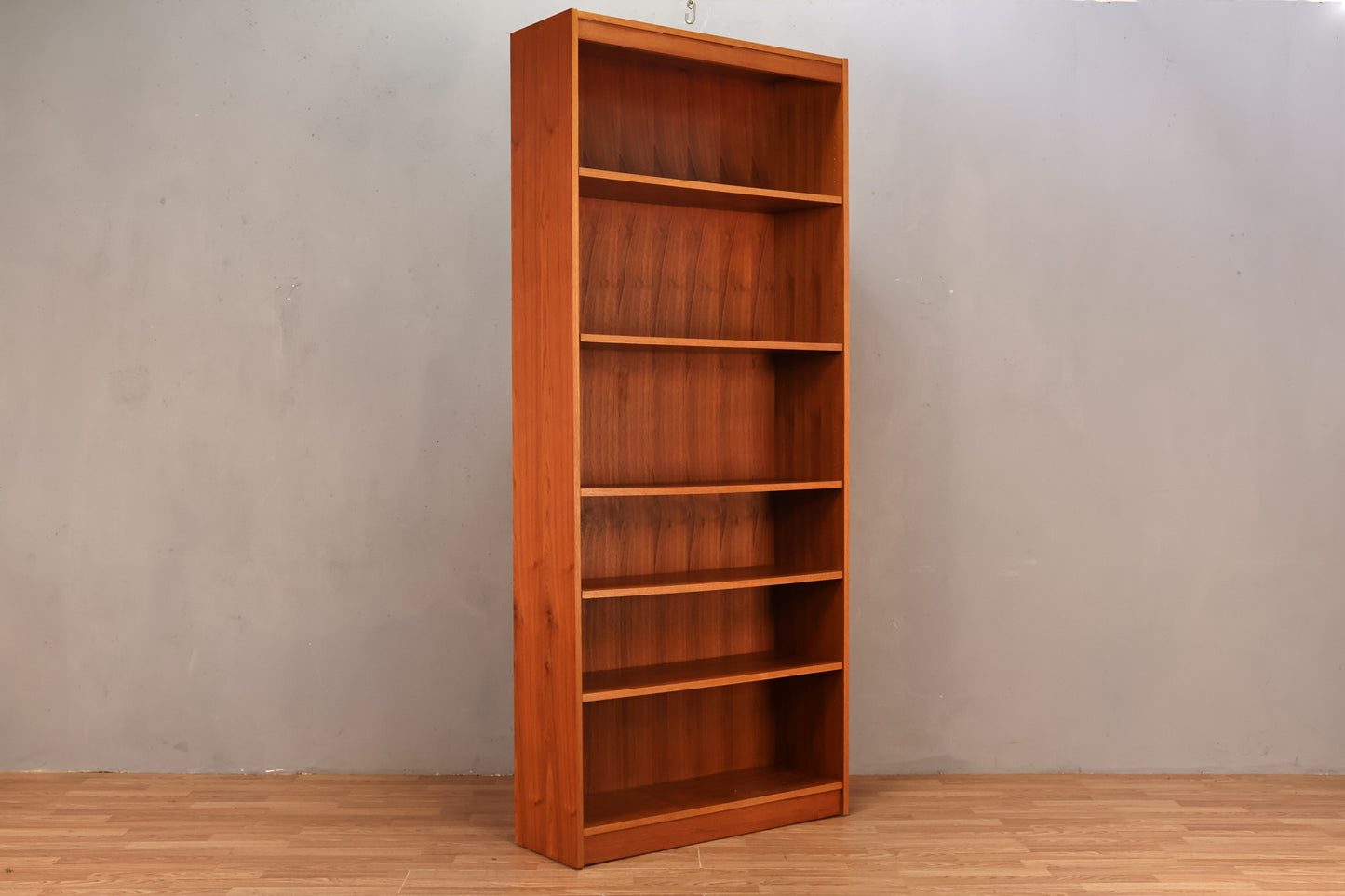 Tall Teak 6-Tier Bookshelf - ONLINE ONLY