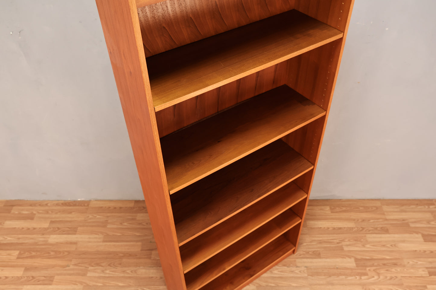 Tall Teak 6-Tier Bookshelf - ONLINE ONLY