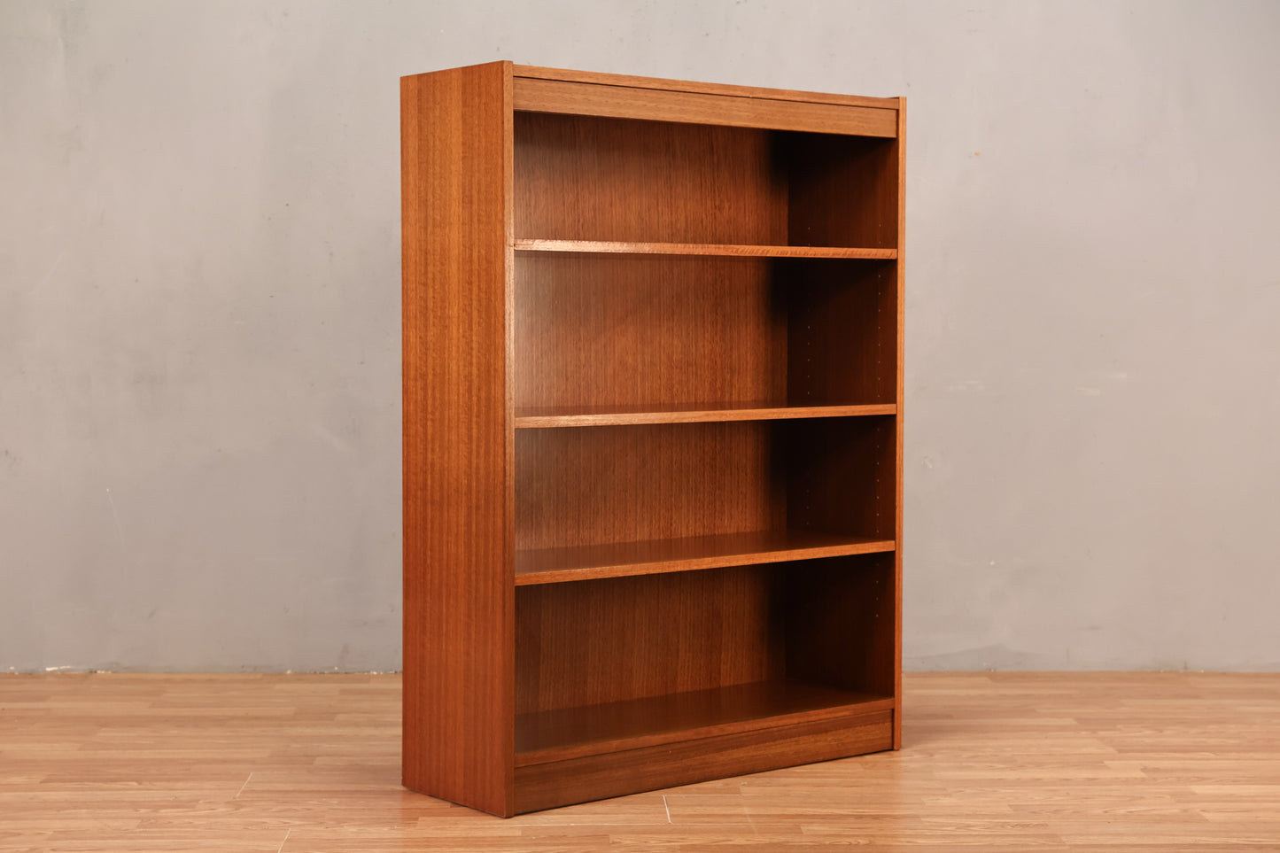 Simple Teak 4-Tier Bookshelf
