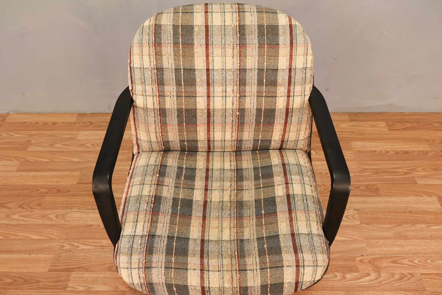 1970s Pollock-Style Plaid Desk Chair - ONLINE ONLY