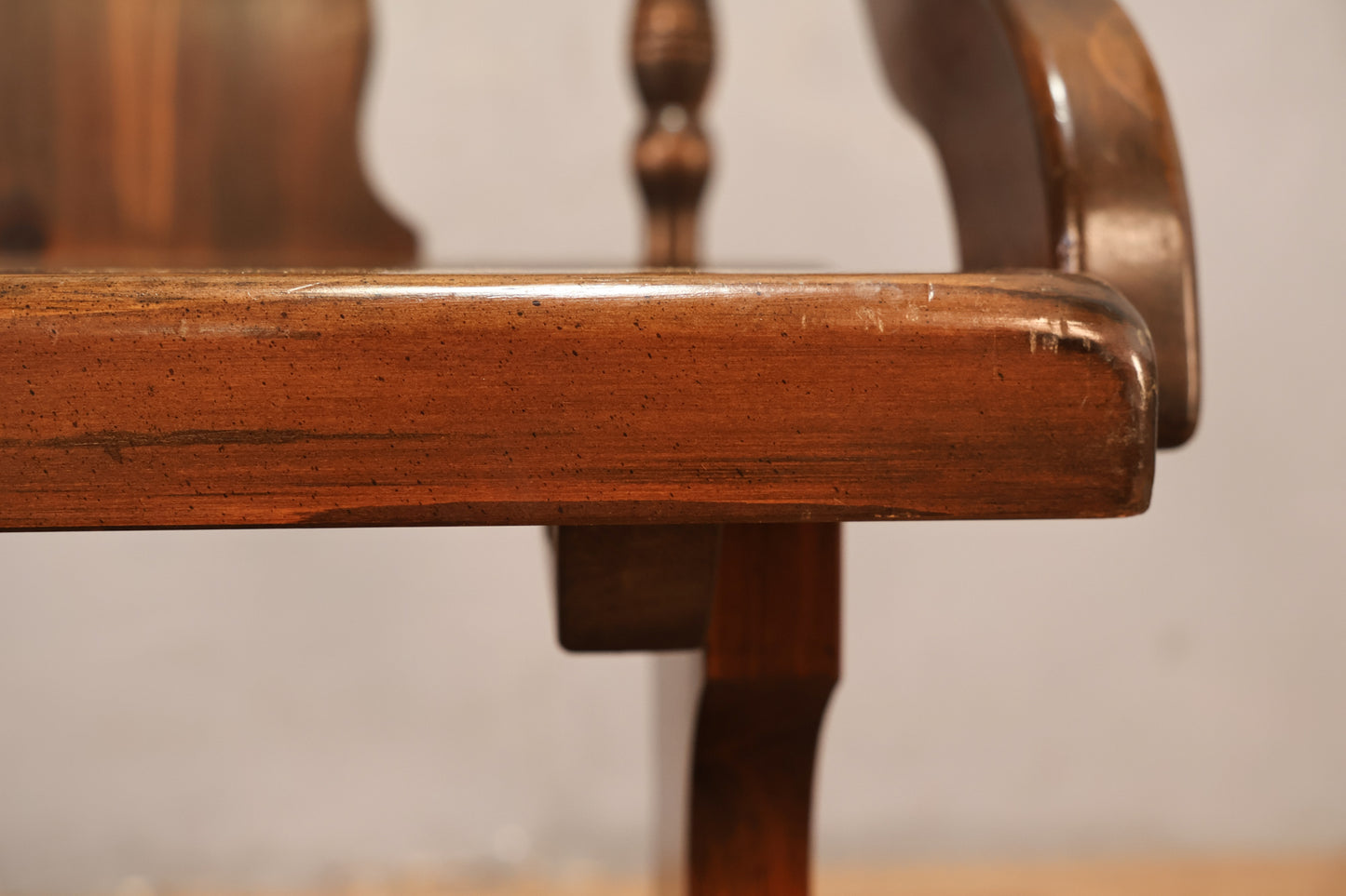 Dark Maple Trestle Armchair - ONLINE ONLY