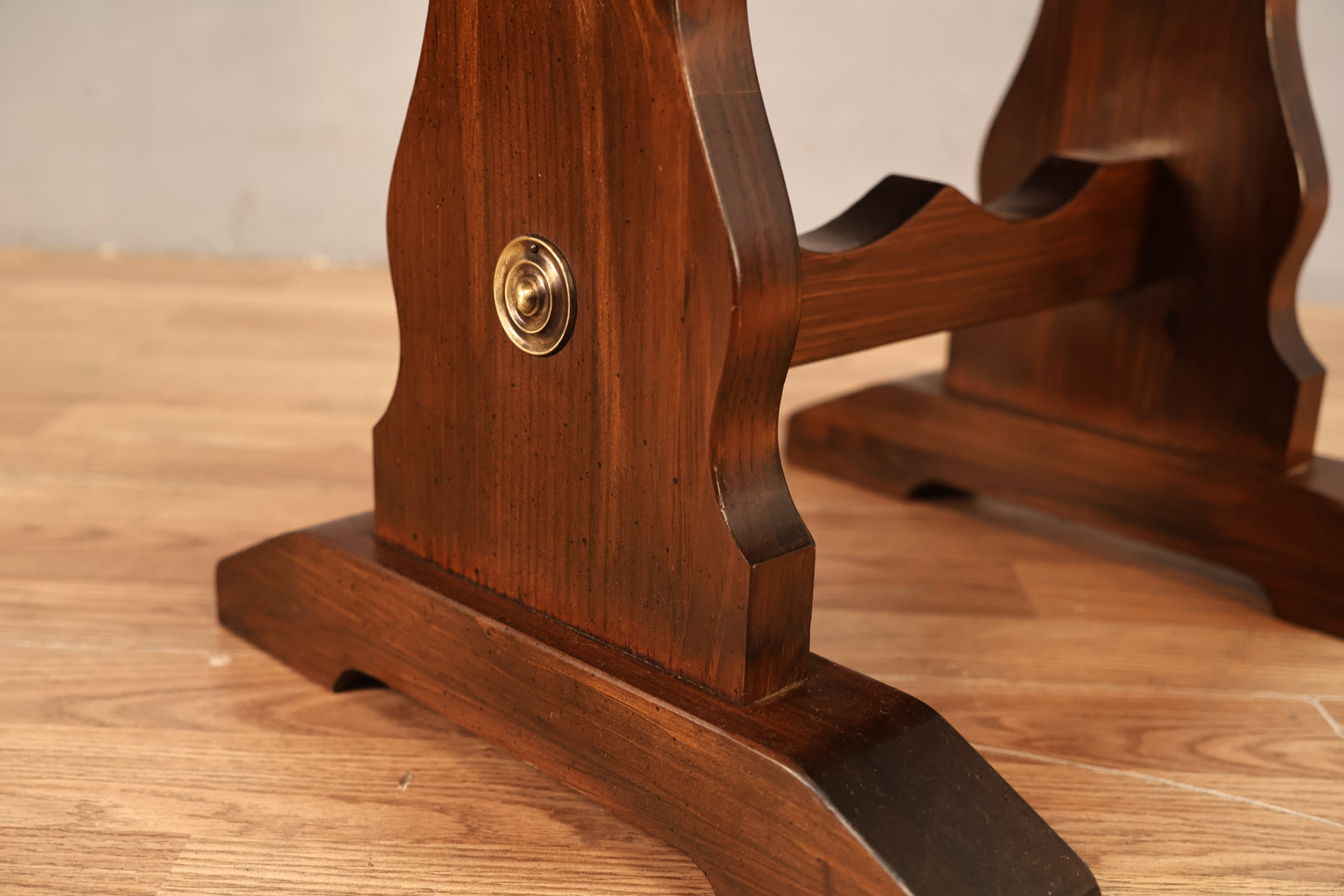 Dark Maple Trestle Armchair - ONLINE ONLY