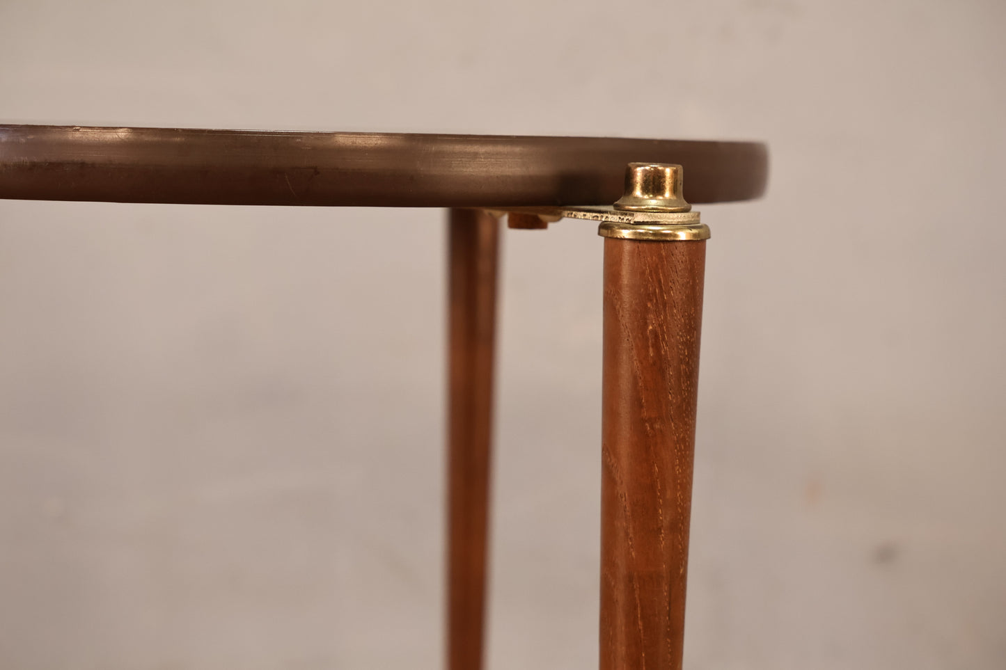 Pair of Walnut & Laminate Stacking Tables - ONLINE ONLY