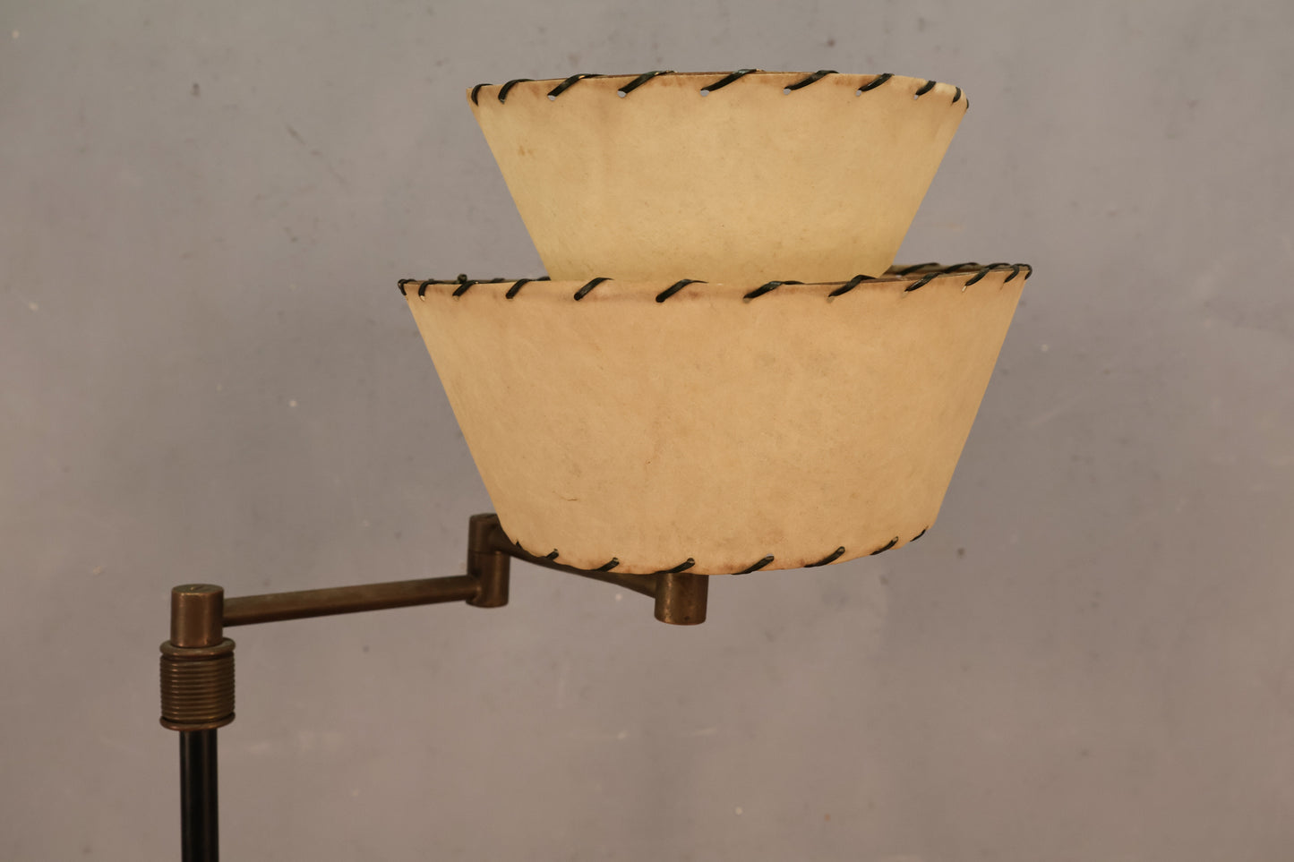 Black & Fiberglass Floor Lamp