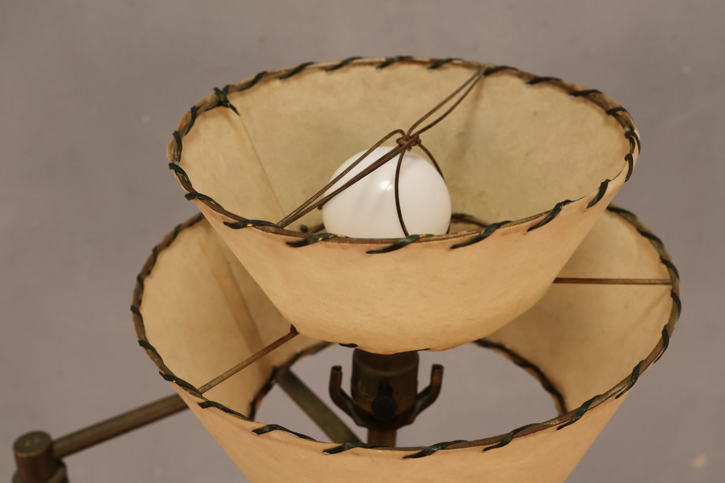 Black & Fiberglass Floor Lamp
