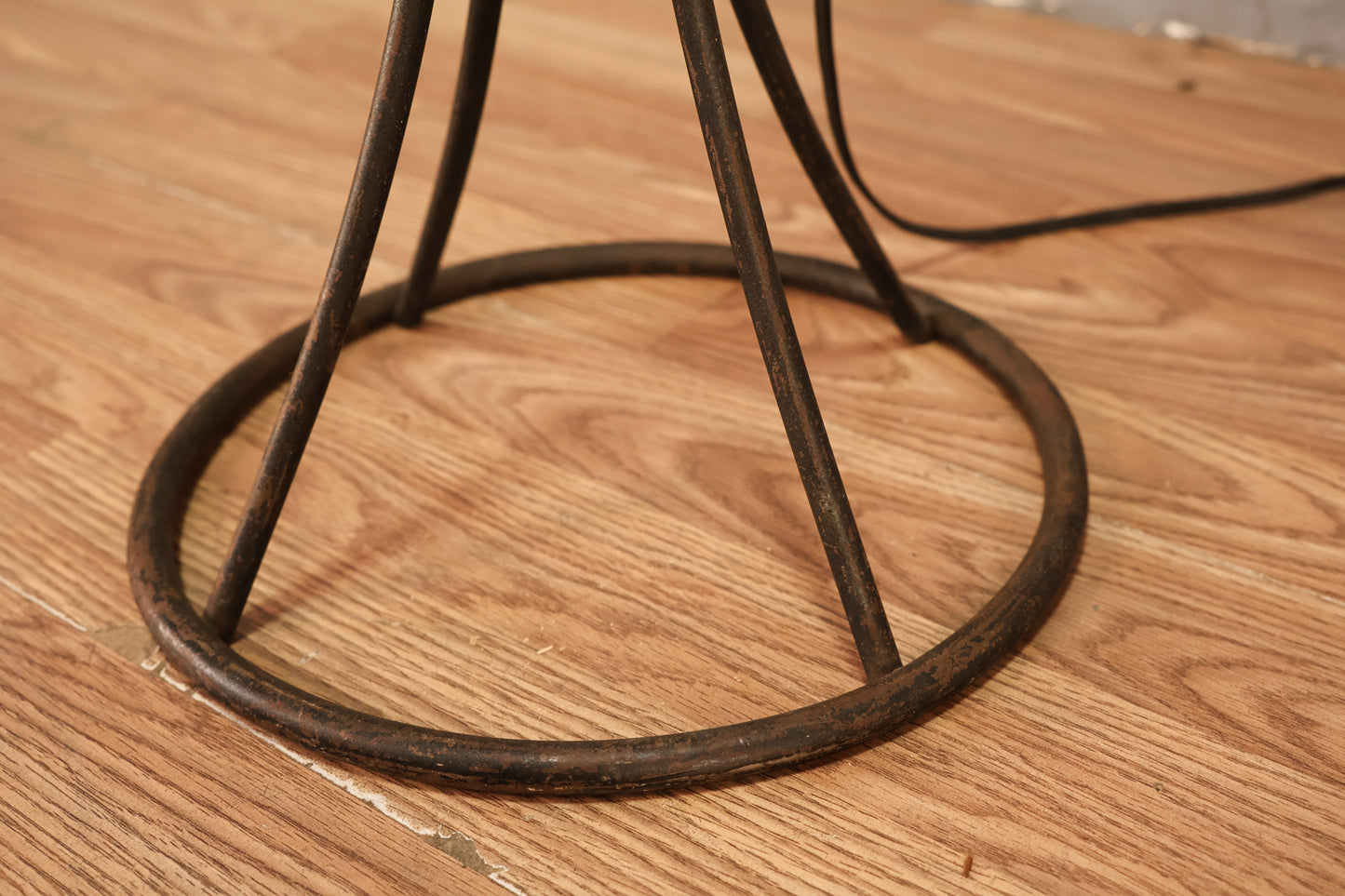 Black & Fiberglass Floor Lamp