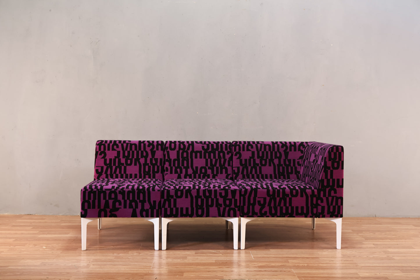Modern "Letters" Purple 3-Piece Sofa - ONLINE ONLY