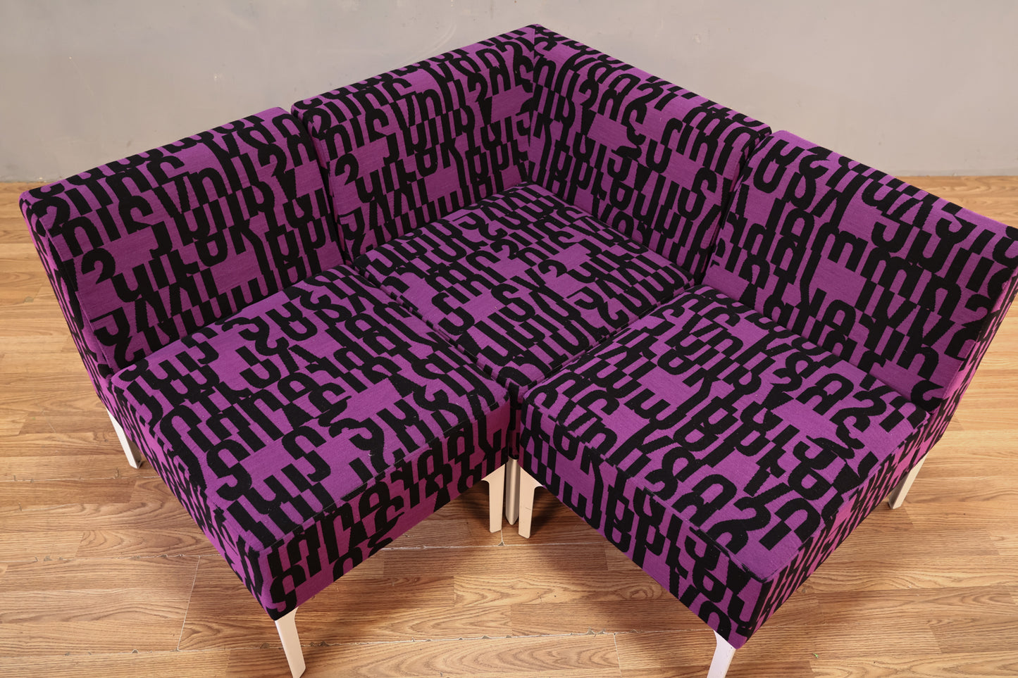 Modern "Letters" Purple 3-Piece Sofa - ONLINE ONLY