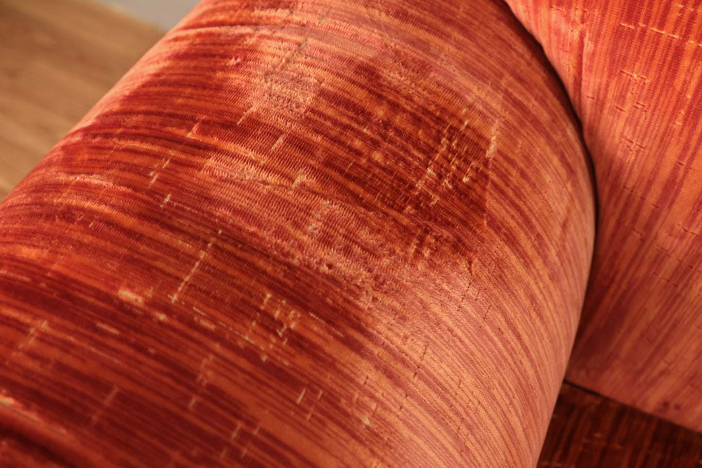 Coral Crushed Velvet Sofa - ONLINE ONLY