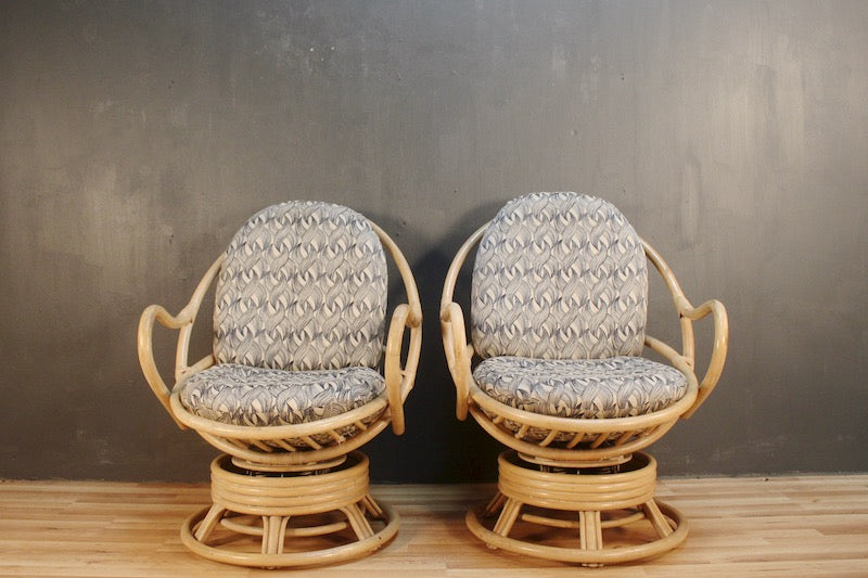 Bamboo & Wavy Blue Lounge Chair – ONLINE ONLY
