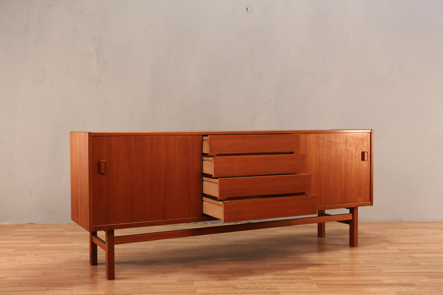 Nils Jonsson "Trio" Teak 4-Drawer Credenza