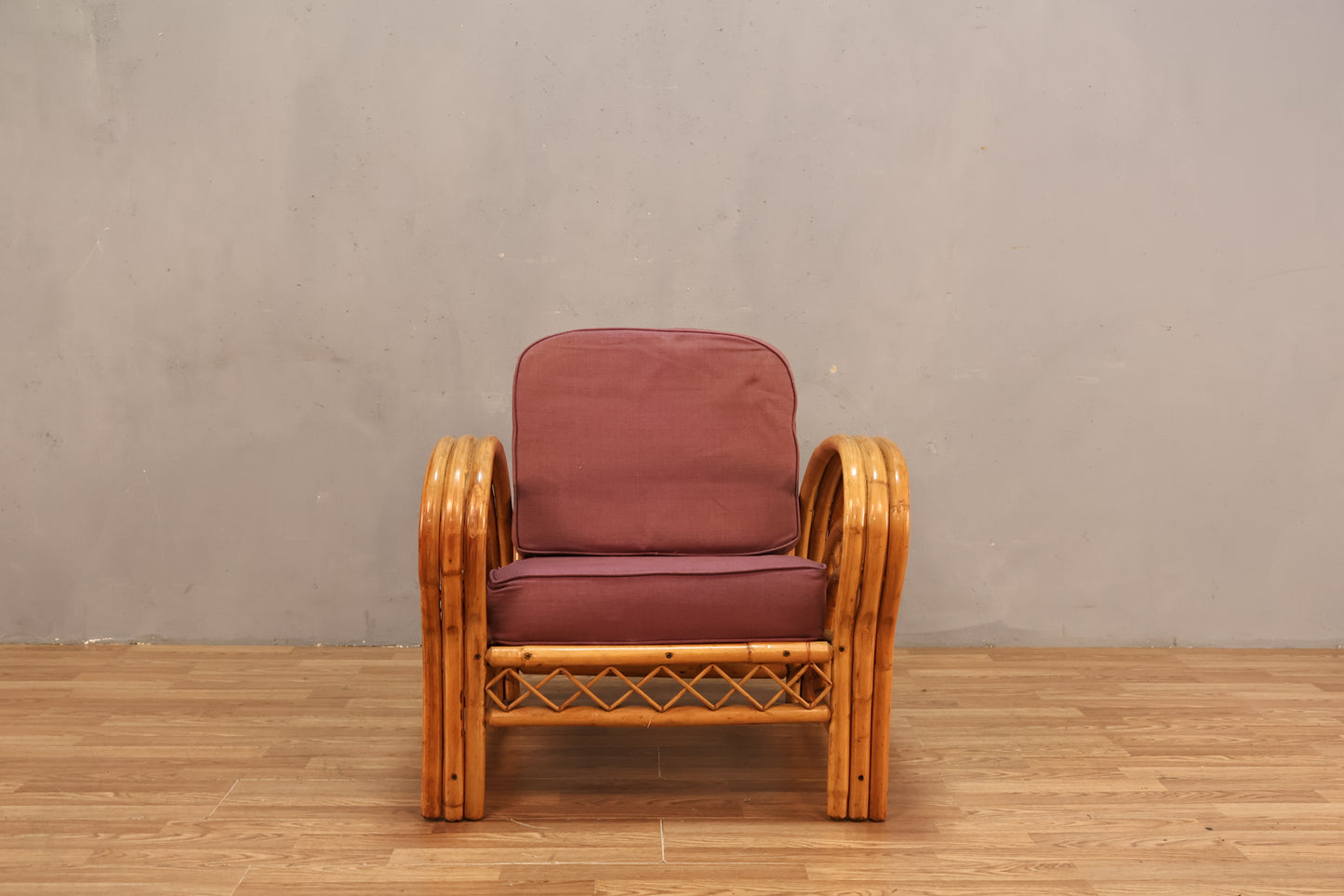 Rattan & Hibiscus Lounge Chair - ONLINE ONLY
