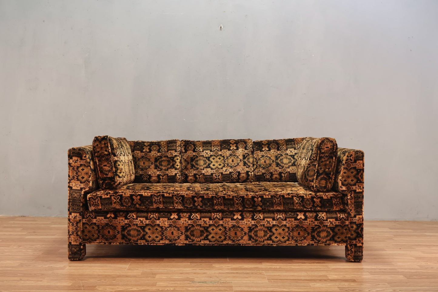 Allspice Geometric Velveteen Sofa - ONLINE ONLY