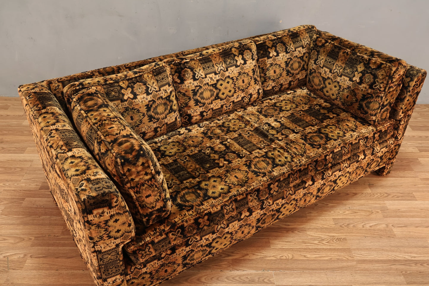 Allspice Geometric Velveteen Sofa - ONLINE ONLY