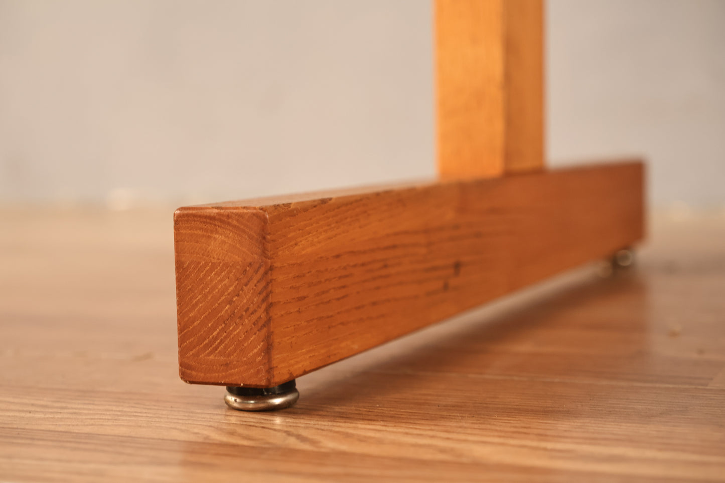 Oak & White Laminate Trestle Table - ONLINE ONLY