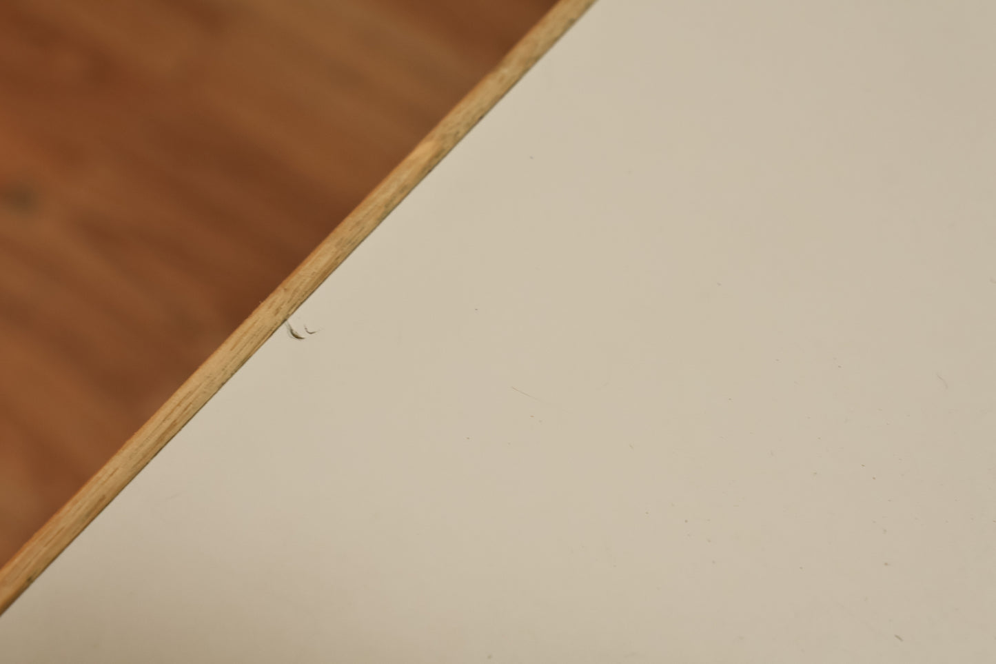 Oak & White Laminate Trestle Table - ONLINE ONLY