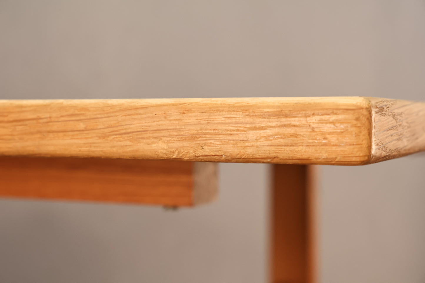 Oak & White Laminate Trestle Table - ONLINE ONLY