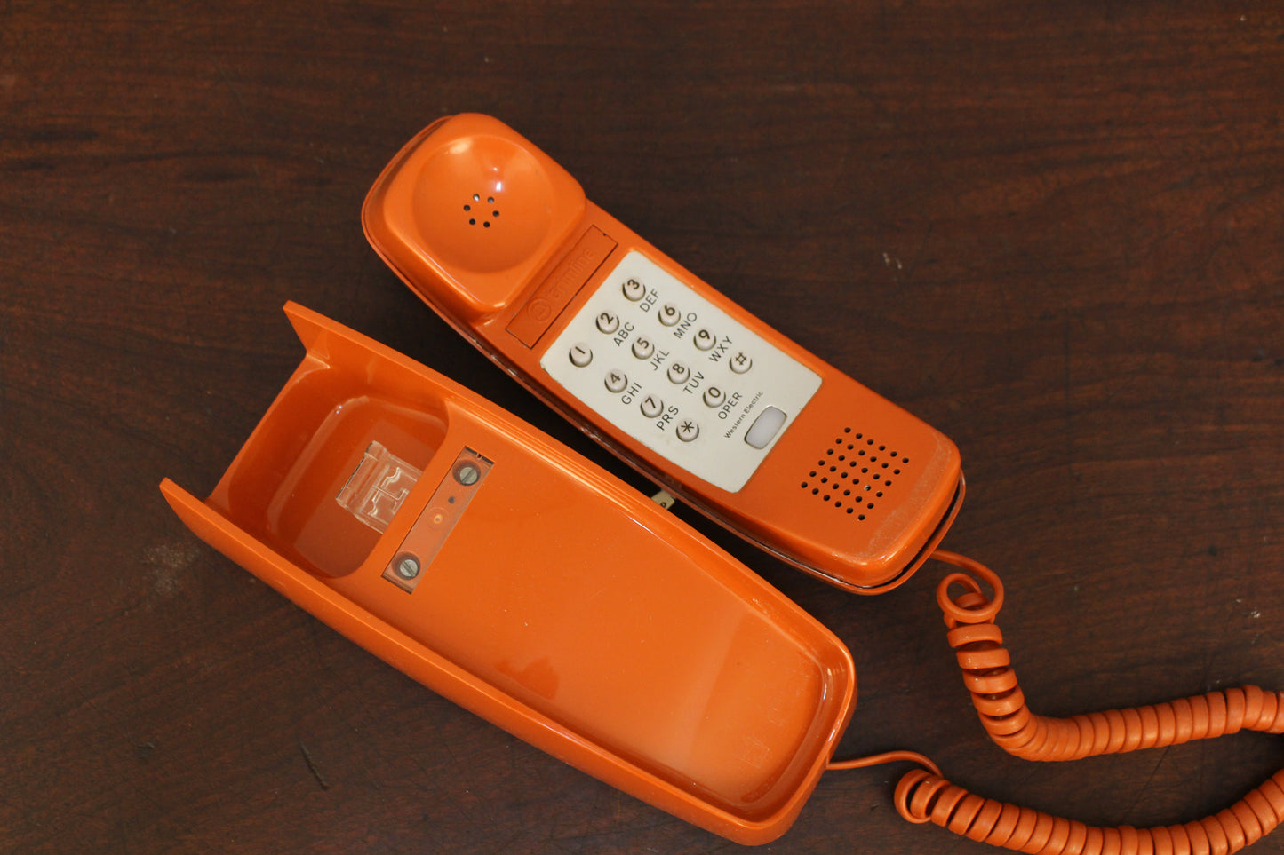 Trimline Tangerine Touch-Tone Telephone