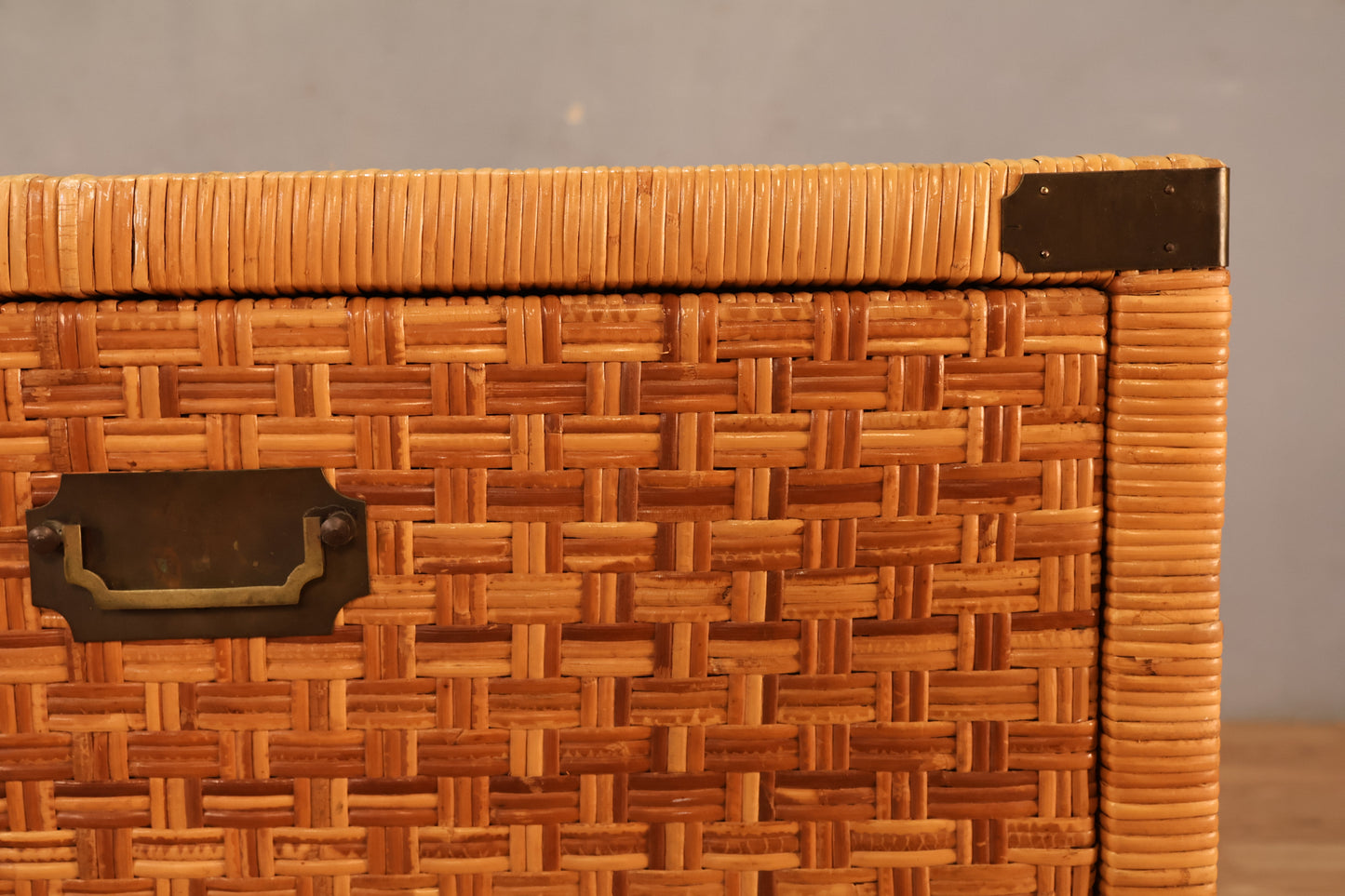 Rattan Campaign 4-Drawer Console