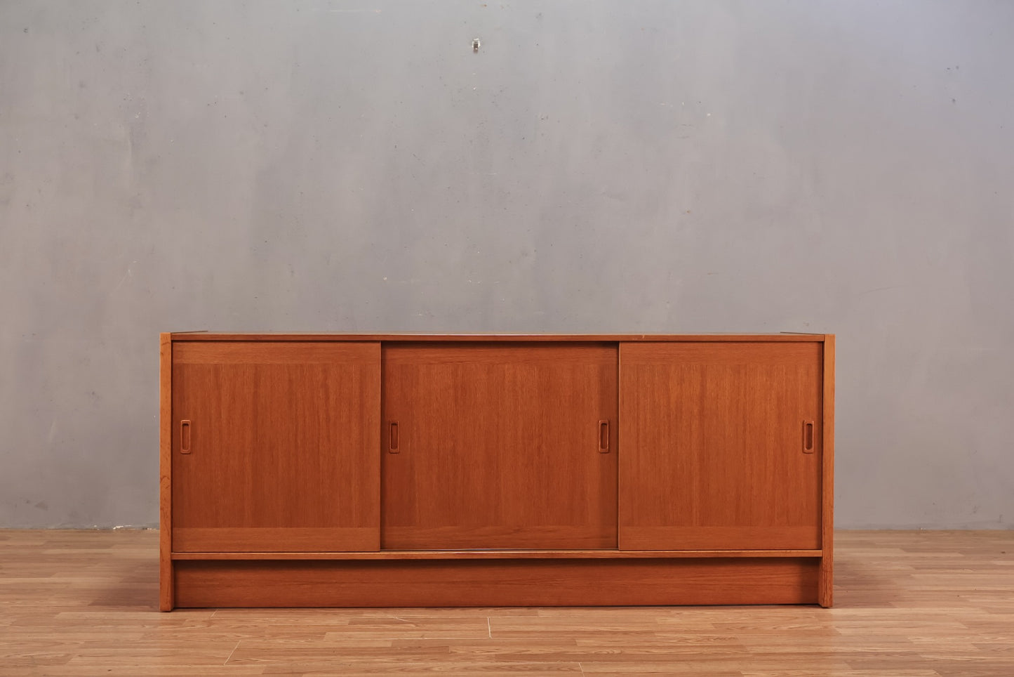Danish Teak Sliding-Door Credenza