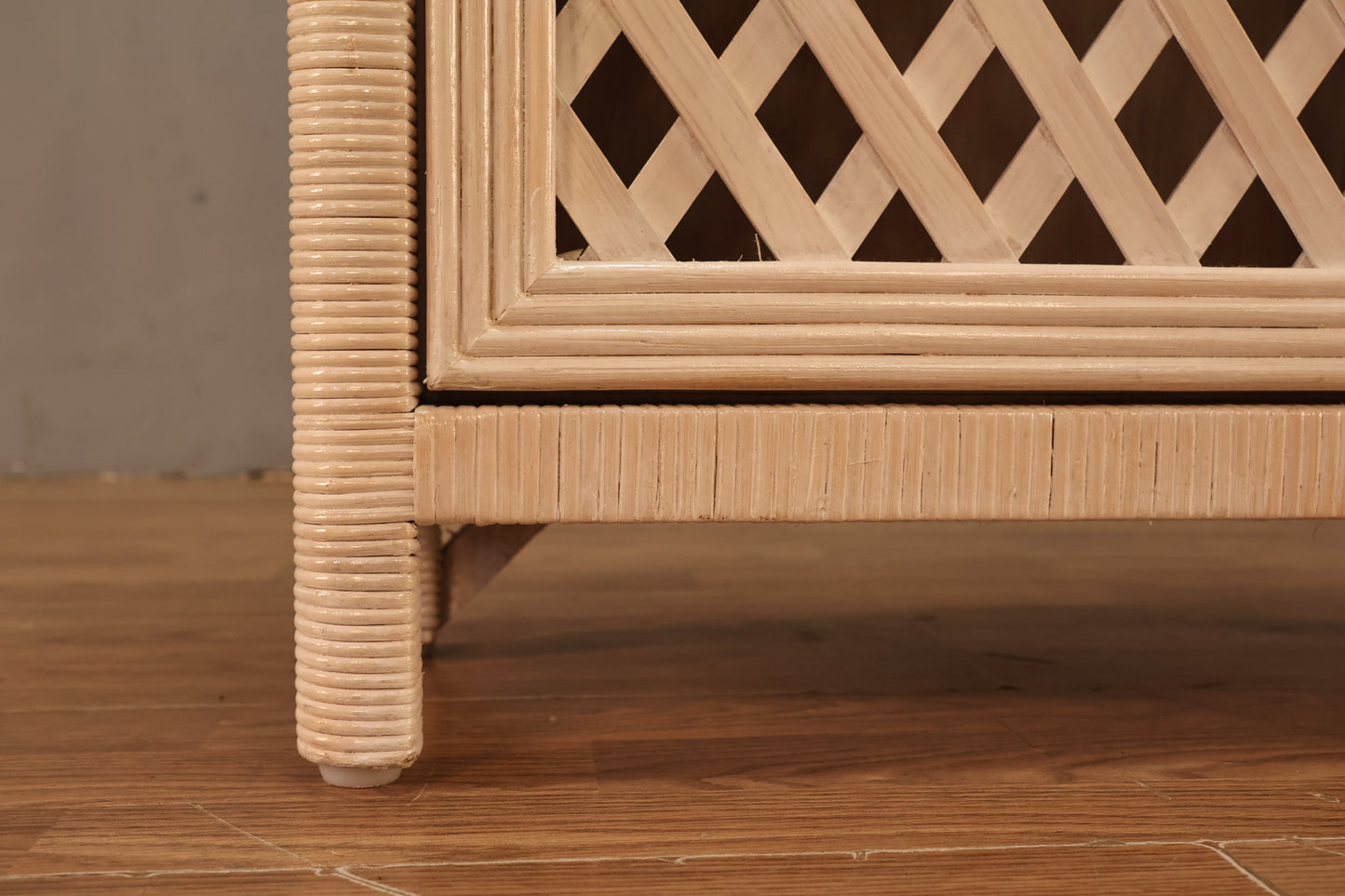 White Wicker Cabinet - ONLINE ONLY
