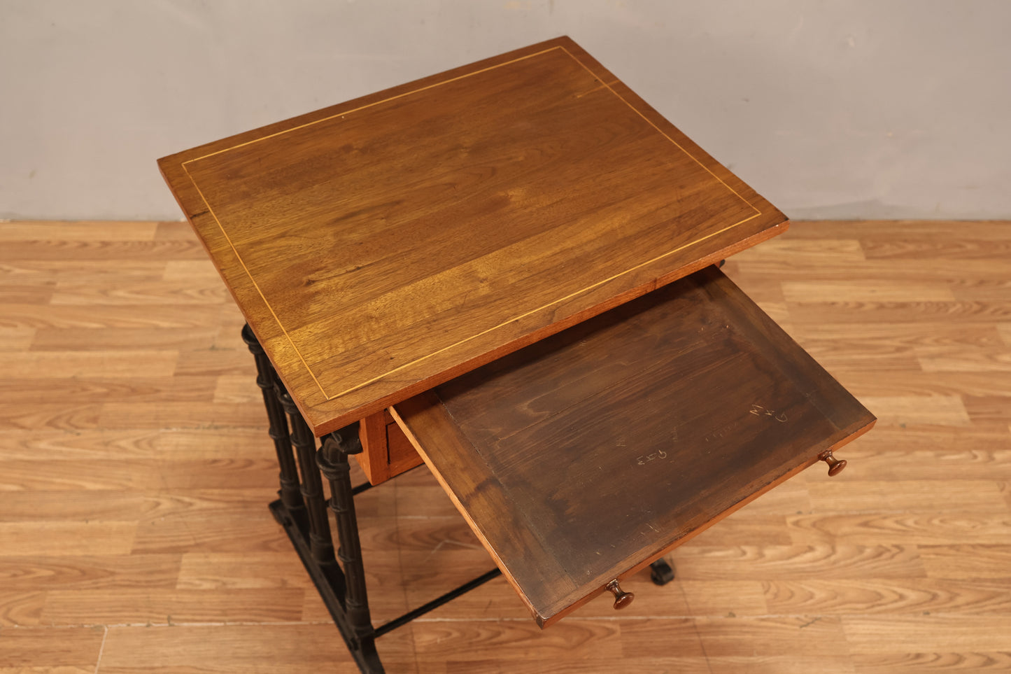 Gothic Iron & Wood End Table - ONLINE ONLY