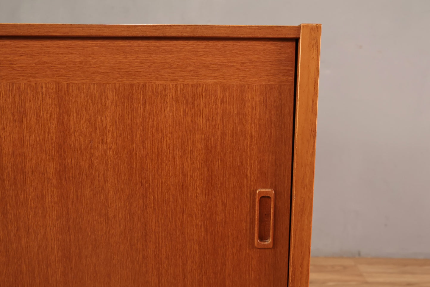 Danish Teak Sliding-Door Credenza