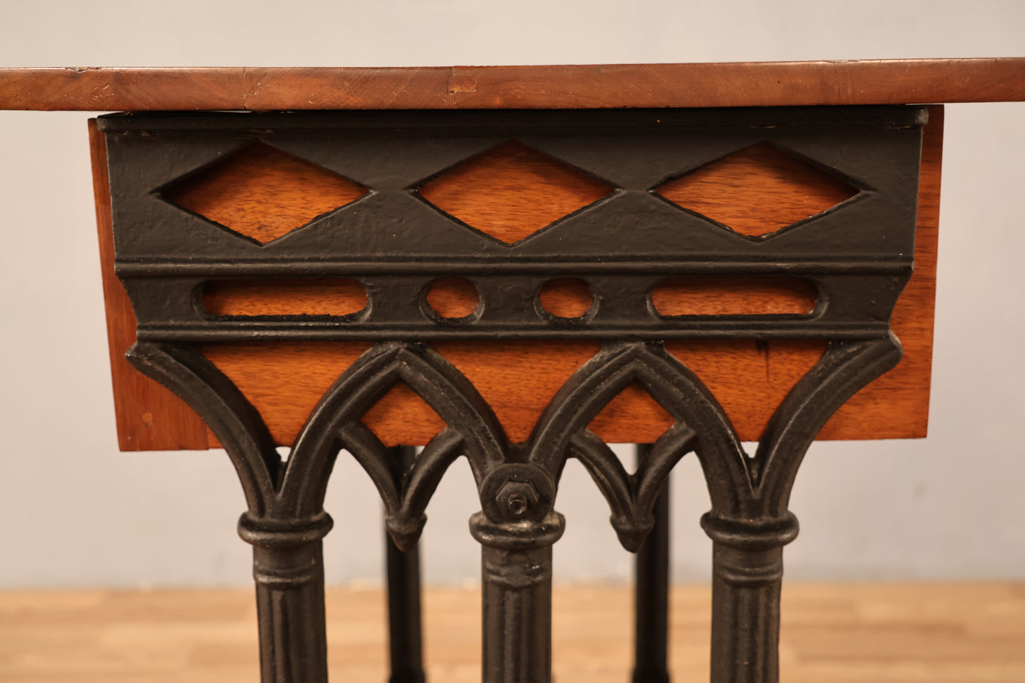 Gothic Iron & Wood End Table - ONLINE ONLY