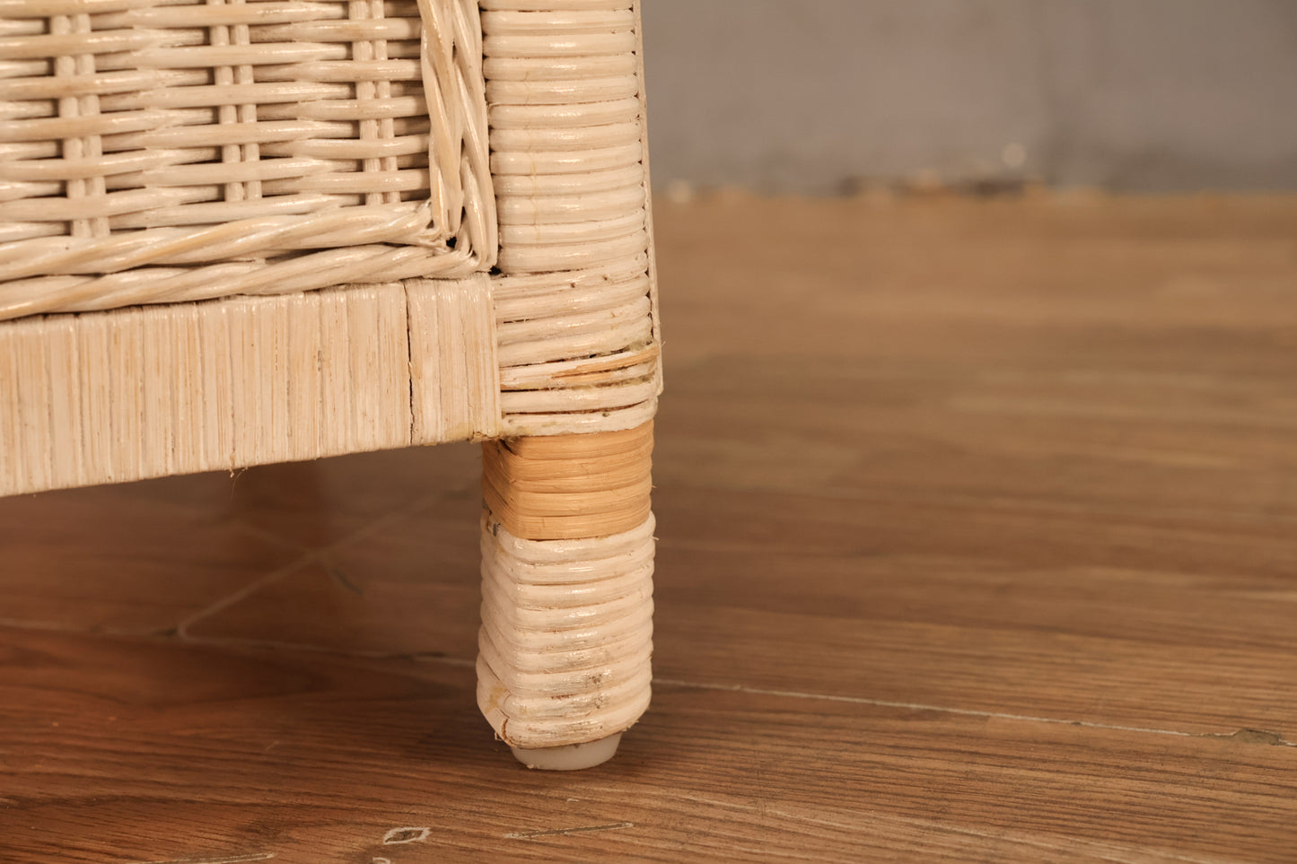 White Wicker Cabinet - ONLINE ONLY