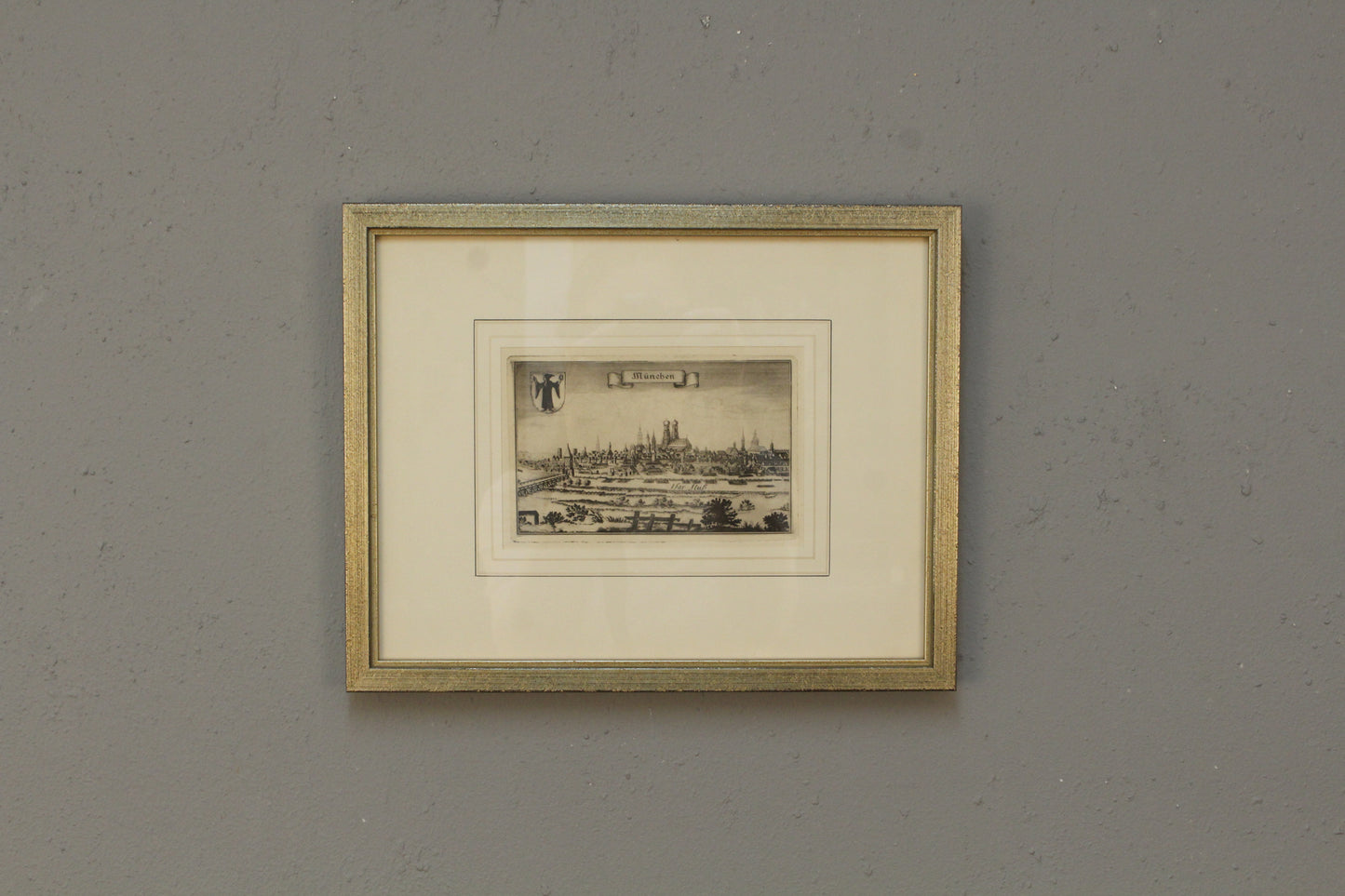 Antique Small "München" Engraving