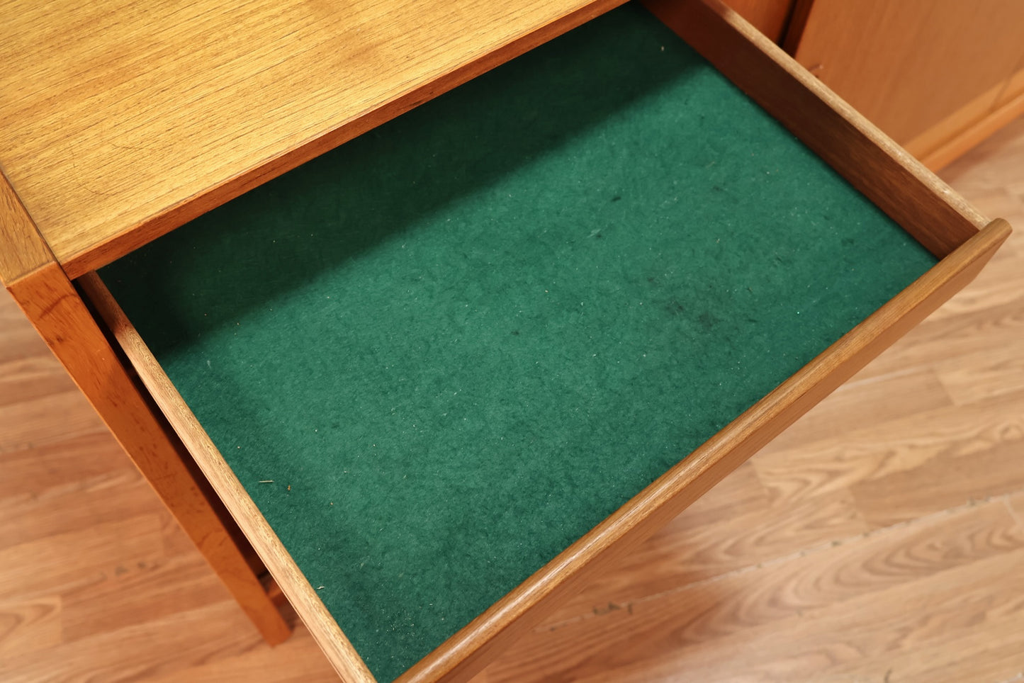 Danish Teak Sliding-Door Credenza