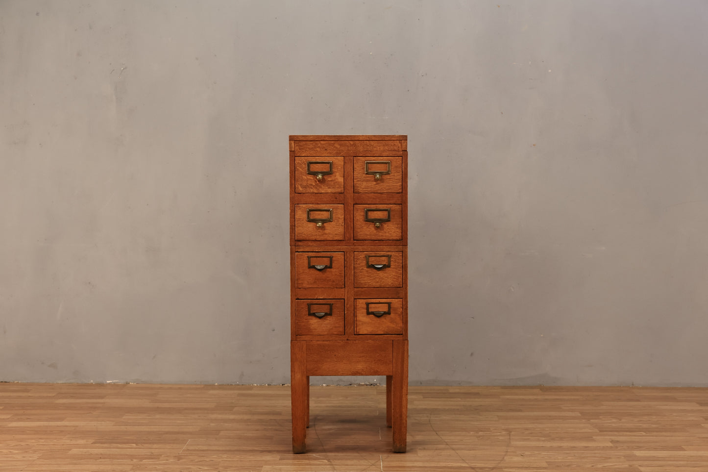 Antique Oak Card File Cabinet - ONLINE ONLY