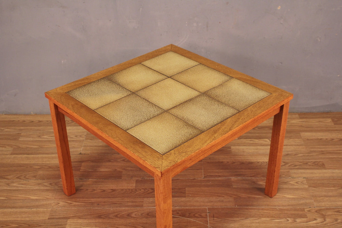 Danish Teak & Tile Square End Table - ONLINE ONLY