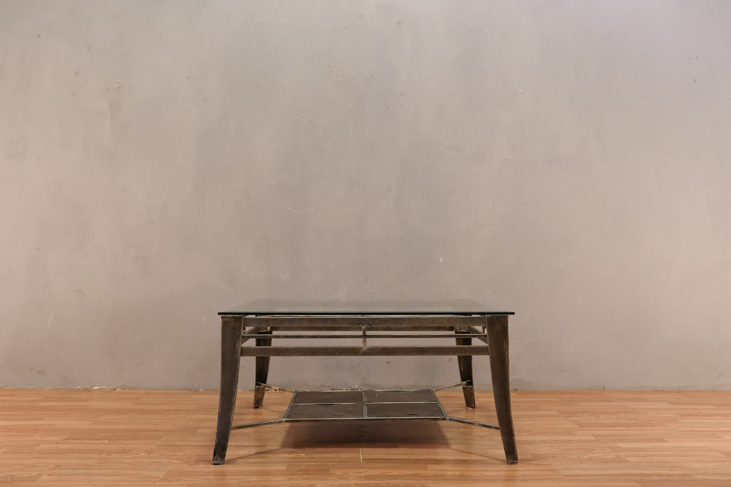 Large Steel & Glass Coffee Table - ONLINE ONLY